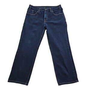 Rural King Jeans Men's 36x28 Dark Wash 100% Cotton Denim Relaxed Fit Straight